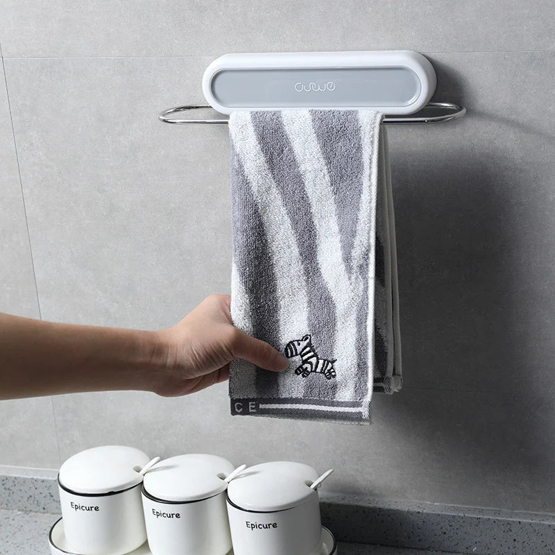 Towel Holder Stainless Steel No-Drill Suction Cup Mount