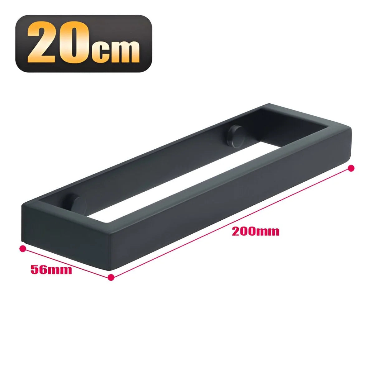 Towel Holder Wall-Mounted Stainless Steel Matte Black