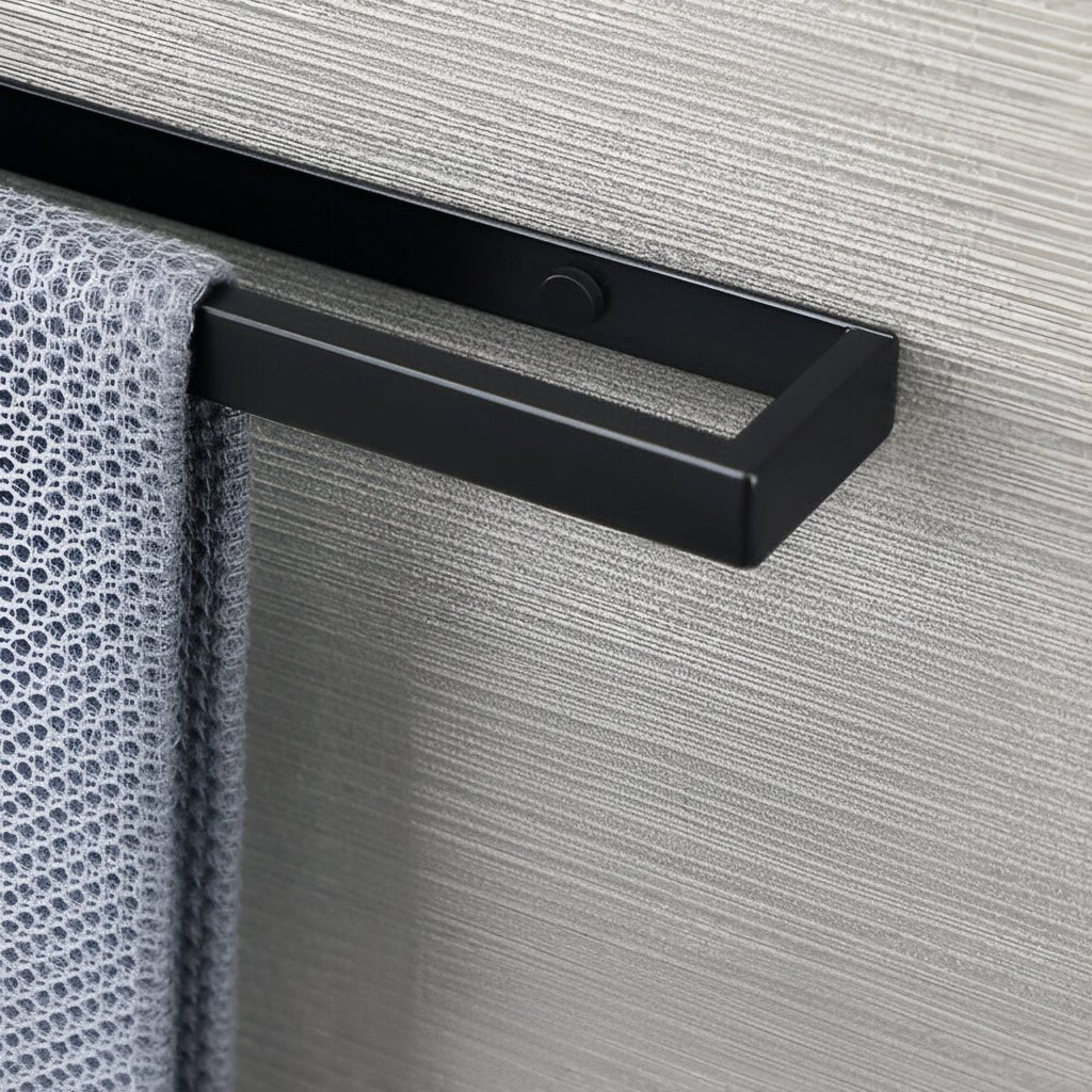 Towel Holder Wall-Mounted Stainless Steel Matte Black