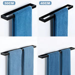 Towel Holder Wall-Mounted Stainless Steel Matte Black