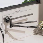Towel Rack 180° Swivel Arms Suction Cup Mounting