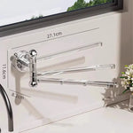 Towel Rack 180° Swivel Arms Suction Cup Mounting