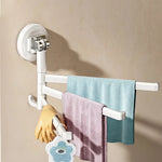 Towel Rack 180° Swivel Arms Suction Cup Mounting