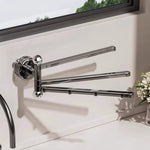 Towel Rack 180° Swivel Arms Suction Cup Mounting