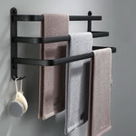 Towel Rack Wall-Mounted Aluminum Space-Saving Storage
