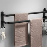 Towel Rack Wall-Mounted Aluminum Space-Saving Storage