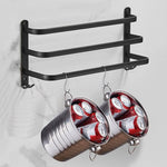 Towel Rack Wall-Mounted Aluminum Space-Saving Storage