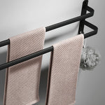 Towel Rack Wall-Mounted Aluminum Space-Saving Storage