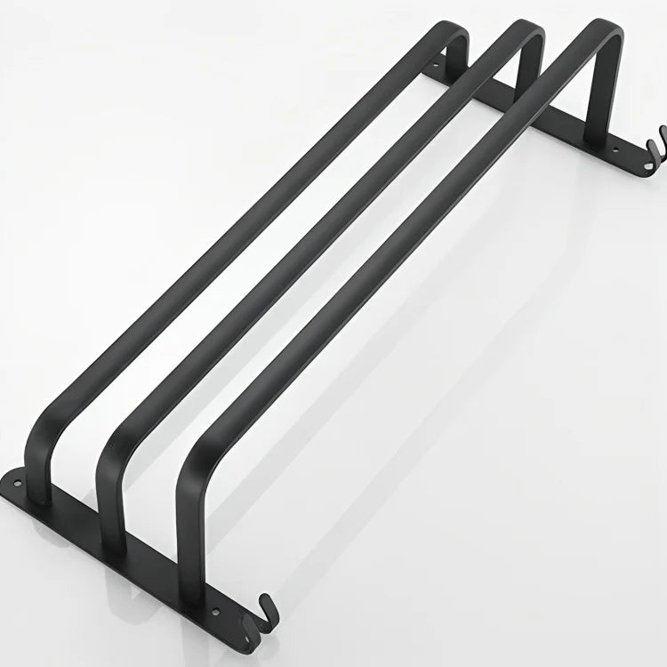 Towel Rack Wall-Mounted Aluminum Space-Saving Storage