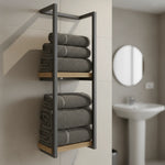 Towel Rack Wall-Mounted Stainless Steel Rust-Resistant Space-Saving