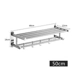 Towel Rack Wall-Mounted Stainless Steel Space-Saving