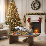 Toy Airplane Inertial Drive Lights & Music With 2 Mini Cars