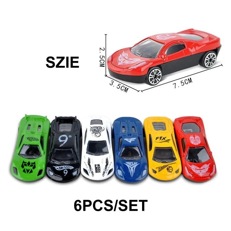 Toy Airplane Inertial Drive Lights & Music With 2 Mini Cars