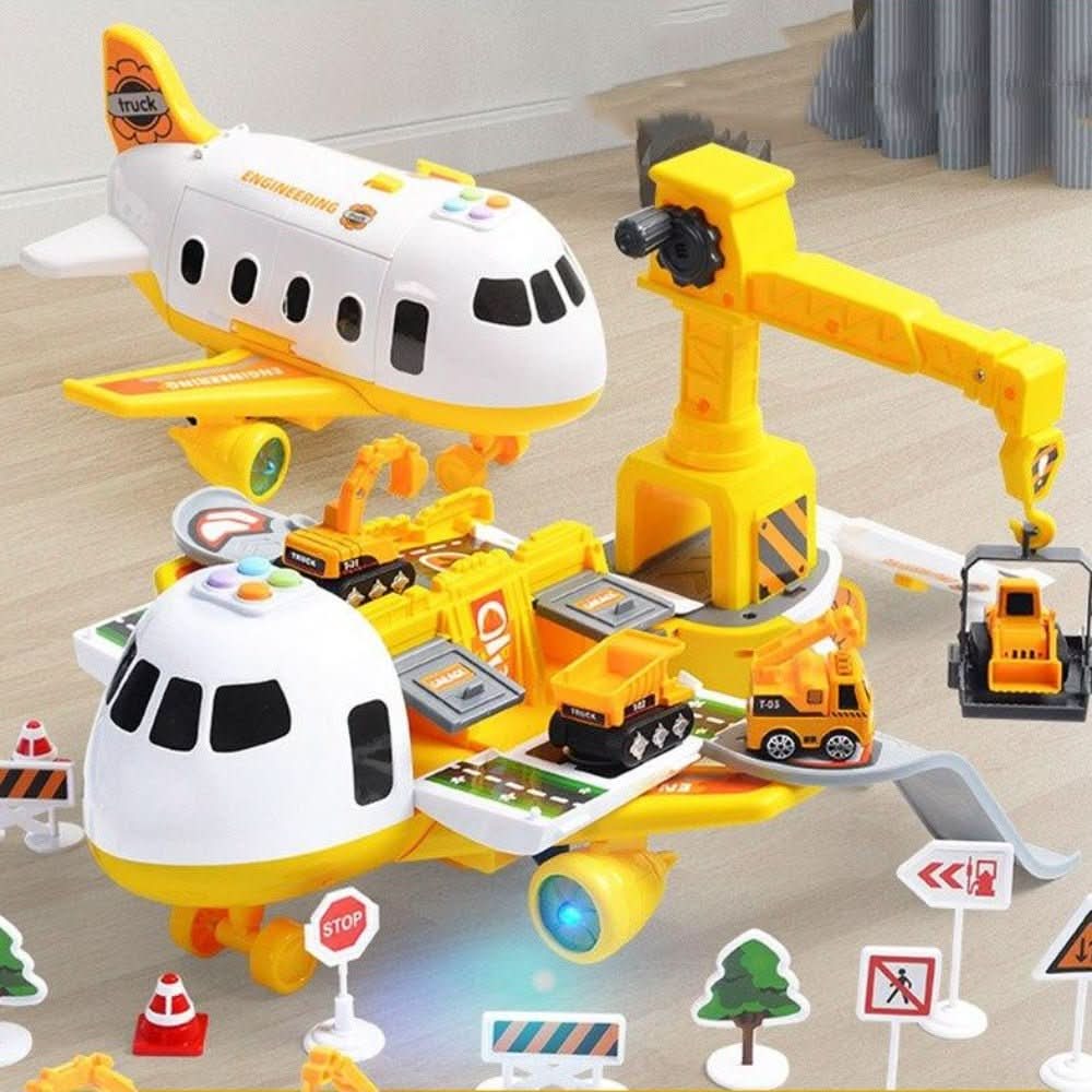 Toy Airplane Playset ABS Plastic Aircraft & Vehicles
