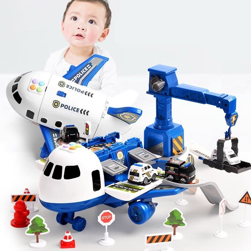 Toy Airplane Playset ABS Plastic Aircraft & Vehicles