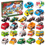 Toy Car Advent Calendar Pull-Back Action 24 Vehicles