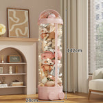 Toy Storage Organizer Clear PVC Zippered Lid Rolling Wheels Ventilated Base