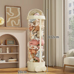 Toy Storage Organizer Clear PVC Zippered Lid Rolling Wheels Ventilated Base