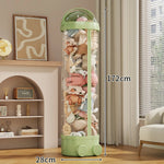 Toy Storage Organizer Clear PVC Zippered Lid Rolling Wheels Ventilated Base