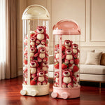 Toy Storage Organizer Clear Zippered Rolling Base