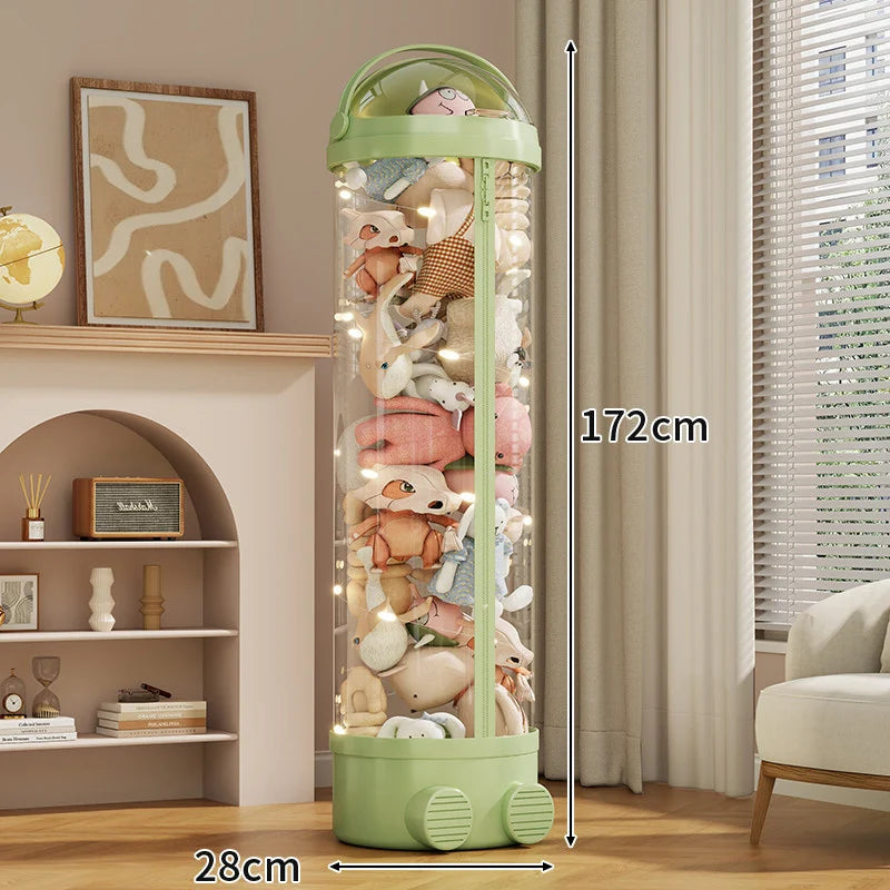 Toy Storage Organizer Clear Zippered Rolling Base