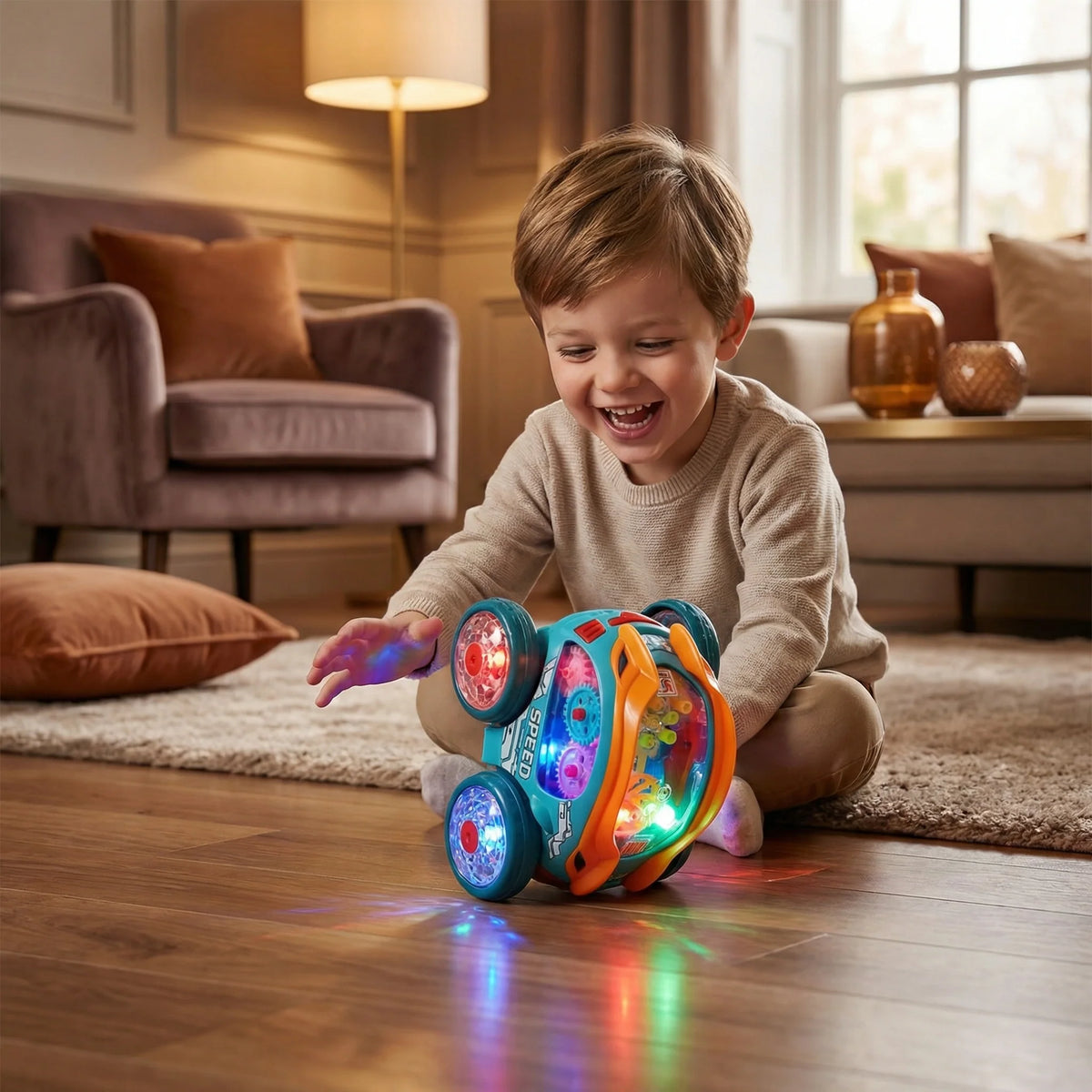Toy Stunt Car Flipping & Spinning Rechargeable LED Lights