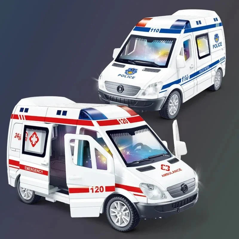 Toy Vehicle Set Three Emergency Vehicles 1:64 Scale