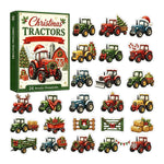 Tractor Advent Calendar Acrylic Ornaments Set of 24