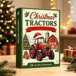 Tractor Advent Calendar Acrylic Ornaments Set of 24