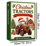 Tractor Advent Calendar Acrylic Ornaments Set of 24
