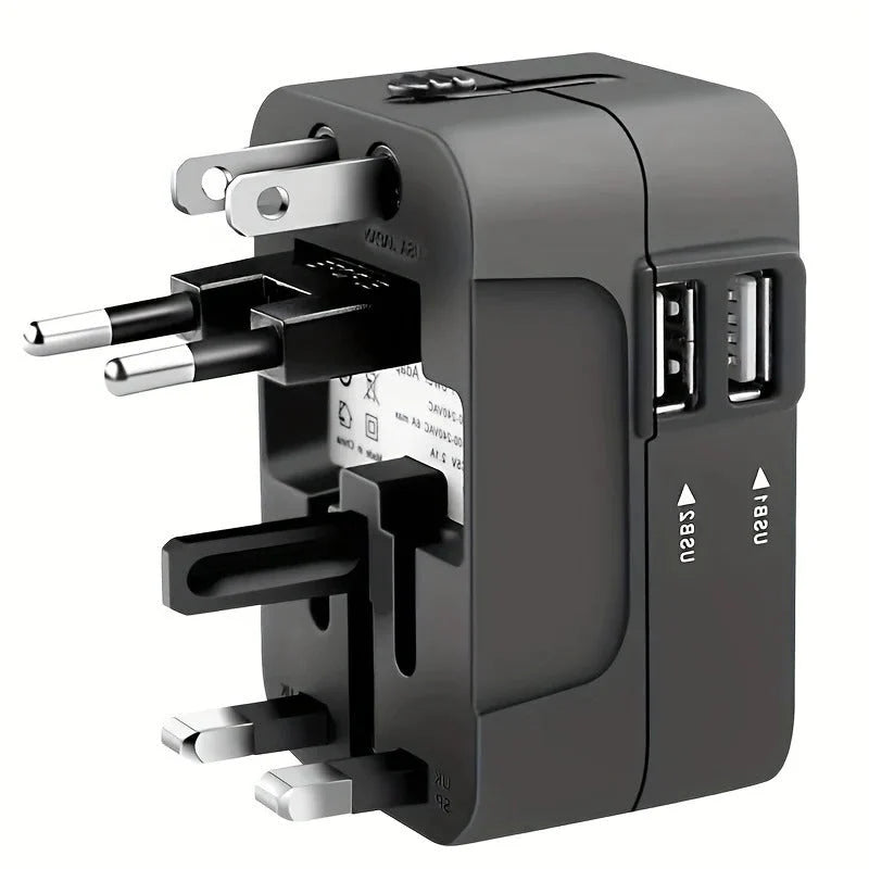 Travel Adapter Dual USB Universal Voltage