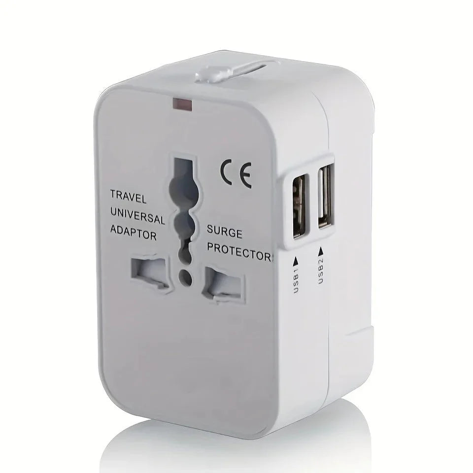 Travel Adapter Dual USB Universal Voltage