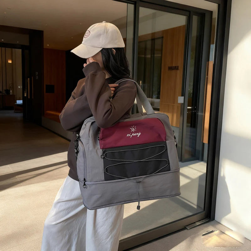 Travel Bag Multi-Compartment Water-Resistant Adjustable Shoulder Strap