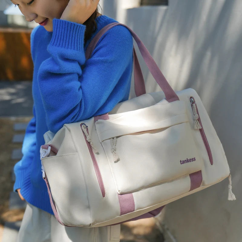 Travel Bag Multi-Compartment Water-Resistant Padded Shoulder Straps