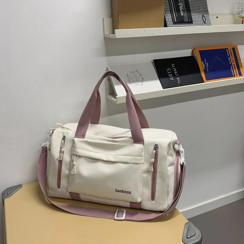 Travel Bag Multi-Compartment Water-Resistant Padded Shoulder Straps