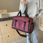 Travel Bag Weather-Resistant Fabric Spacious Multiple Pockets