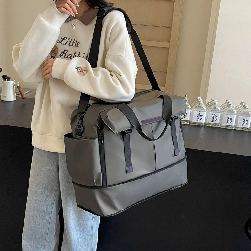 Travel Bag Weather-Resistant Fabric Spacious Multiple Pockets