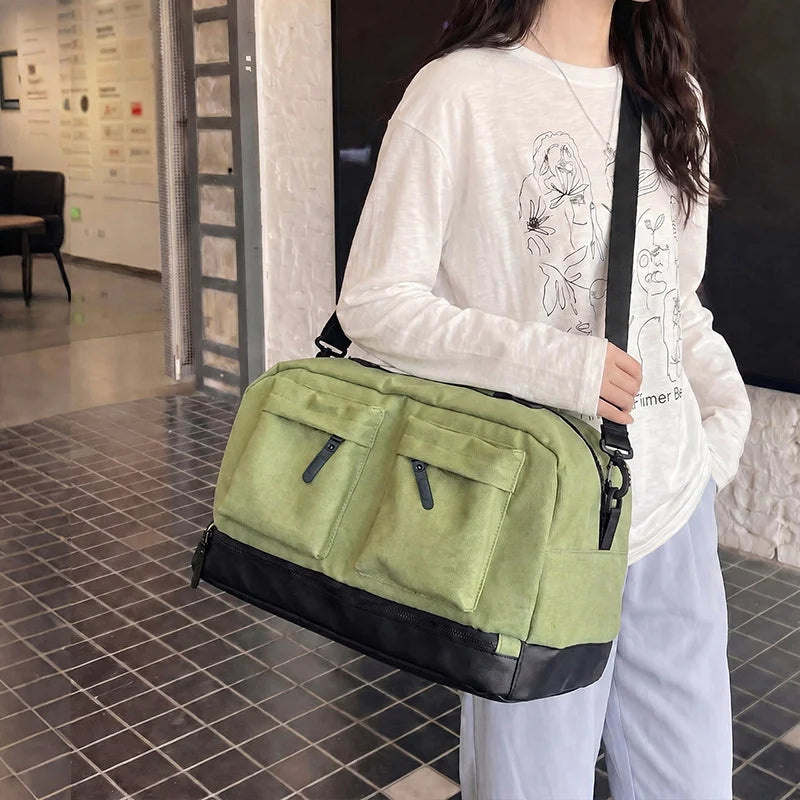 Travel Carryall Bag Multi-Pocket Padded Handles & Adjustable Strap