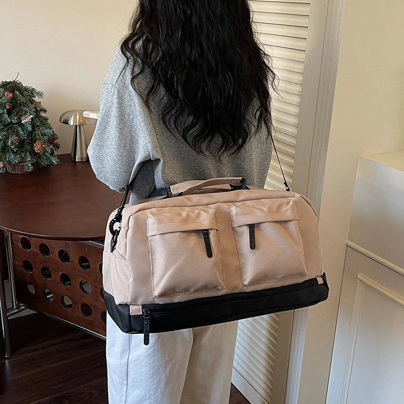 Travel Carryall Bag Multi-Pocket Padded Handles & Adjustable Strap