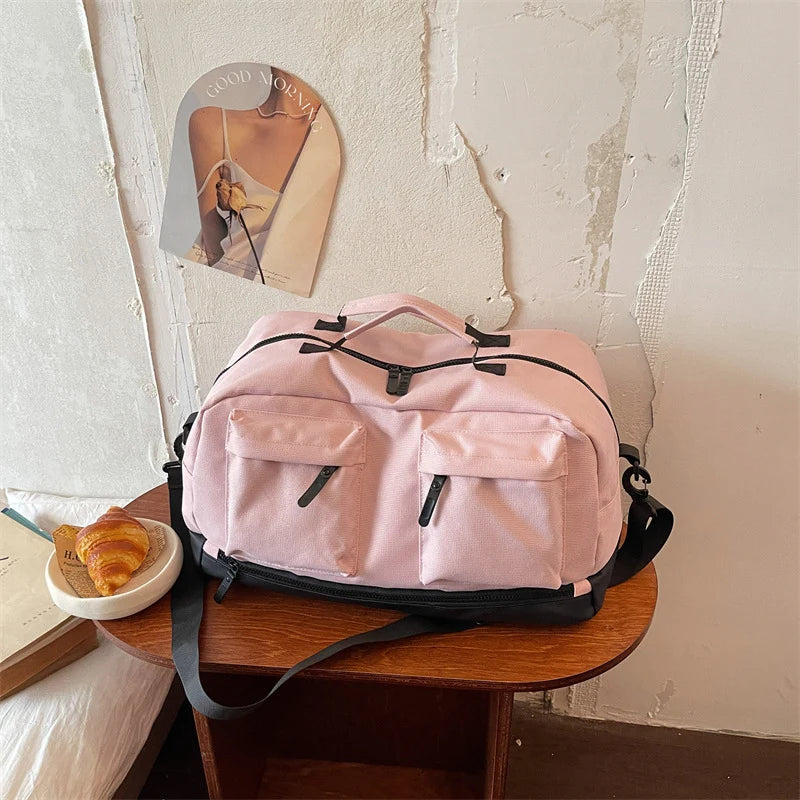 Travel Carryall Bag Multi-Pocket Padded Handles & Adjustable Strap