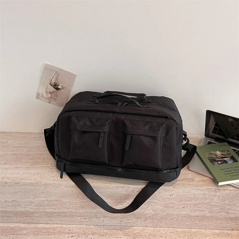 Travel Carryall Bag Multi-Pocket Padded Handles & Adjustable Strap