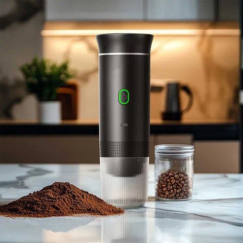 Travel Coffee Maker Cordless One-Touch Includes Travel Cup