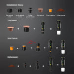 Travel Coffee Maker Cordless One-Touch With Cup & Charger