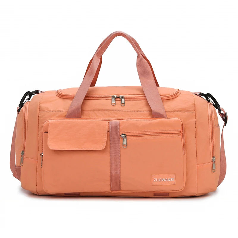 Travel Duffel Bag Large Capacity Multi-Pocket Detachable Shoulder Strap