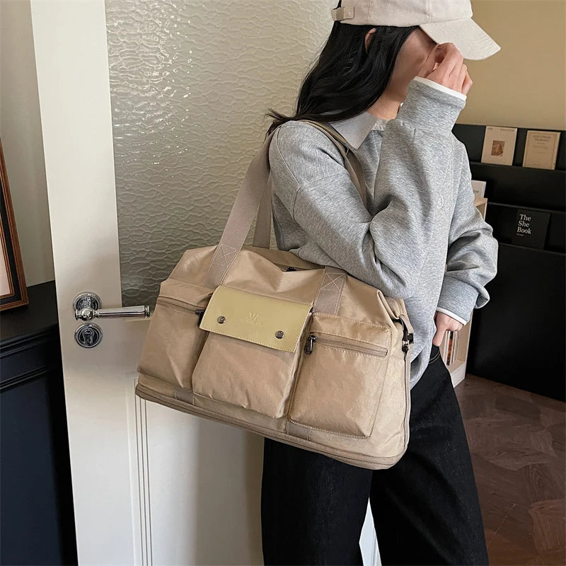 Travel Duffel Bag Large Capacity Multi-Pocket Durable Fabric