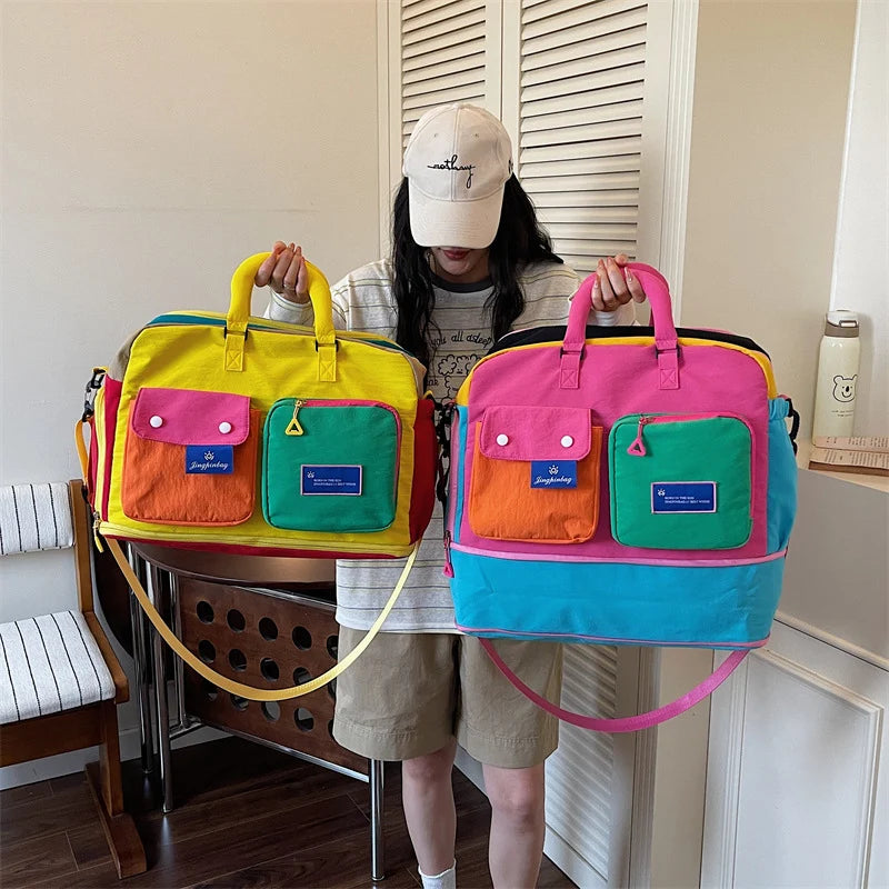 Travel Duffel Bag Large Capacity Water-Resistant Multiple Pockets