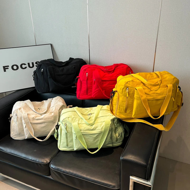 Travel Duffel Bag Lightweight Durable Fabric & Multiple Pockets