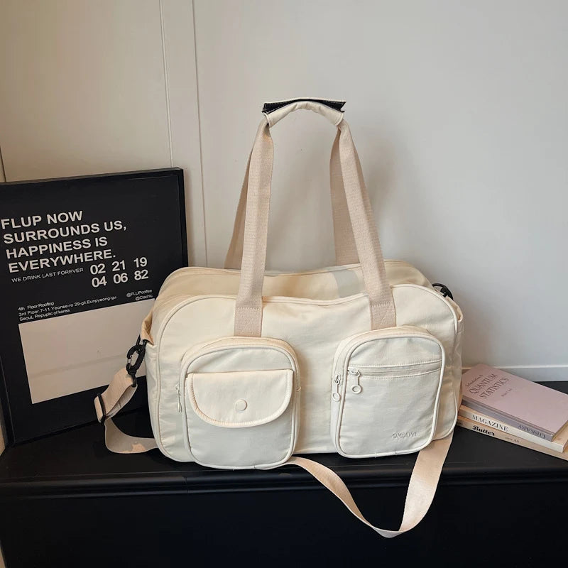 Travel Duffel Bag Multi-Pocket Padded Handles & Adjustable Strap