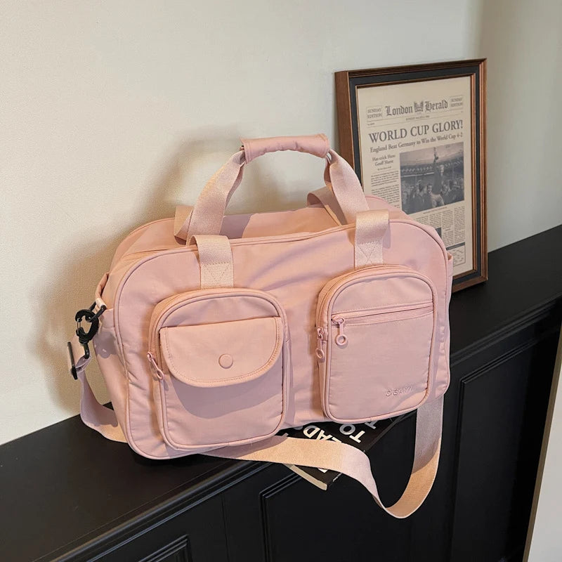 Travel Duffel Bag Multi-Pocket Padded Handles & Adjustable Strap