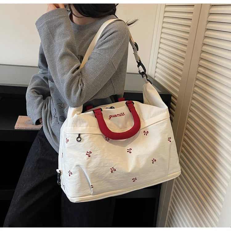 Travel Duffel Bag Overhead-Ready Weather-Resistant Removable Shoulder Strap
